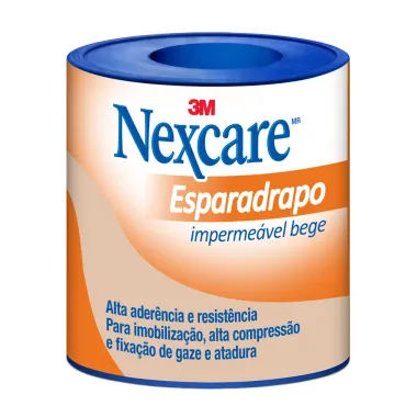 Esparadrapo Impermeável Nexcare Bege 50mm x 3m com 1 Unidade