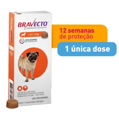 Bravecto para Cães entre 4,5 e 10kg com 1 Comprimido Mastigável