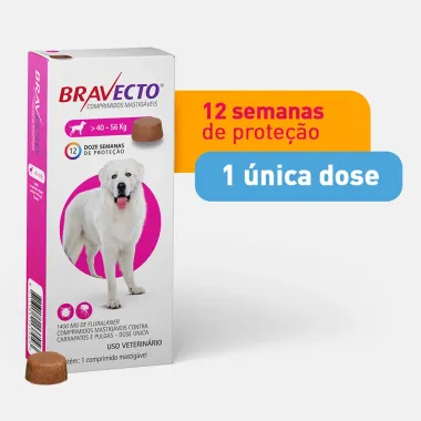 Bravecto para Cães entre 40 e 56kg com 1 Comprimido Mastigável