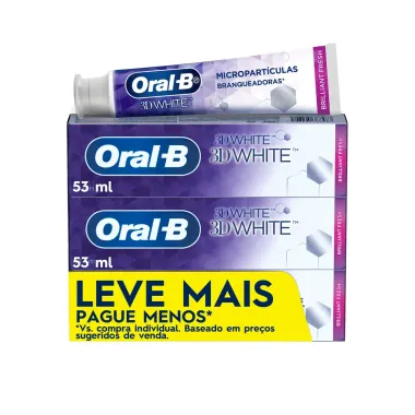 Creme Dental Oral-B 3D White Leve 3 Pague 2 com 70g cada