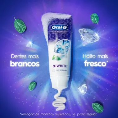 Creme Dental Oral-B 3D White Leve Mais Por Menos 3 Unidades com 70g