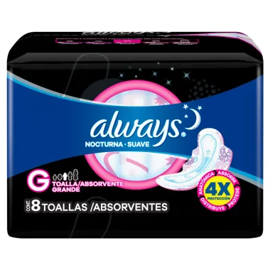 Absorvente Always Noturno Suave Tamanho G Abas 8 Unidades_2