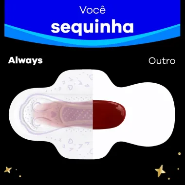 Absorvente Always Noite Seca com Abas 8 Unidades