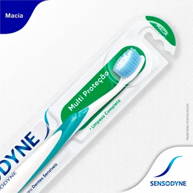 Escova Dental Sensodyne Multi Proteção Macia Cores Sortidas com 1 Unidade