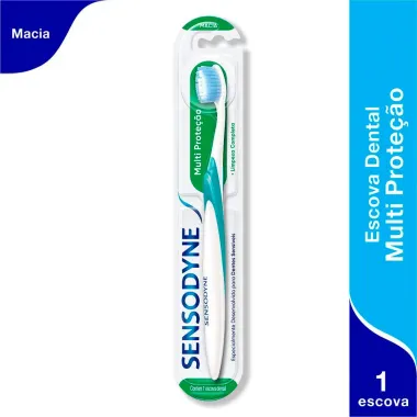 Escova Dental Sensodyne Multi Proteção Macia Cores Sortidas com 1 Unidade
