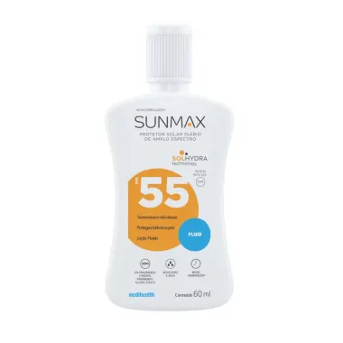 Protetor Solar Sunmax Fluid Pele Oleosa e Mista FPS 55 Loção Fluida com 60ml