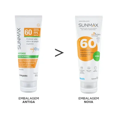 Protetor Solar Sunmax Intense FPS 60 Pele Normal a Seca 60g