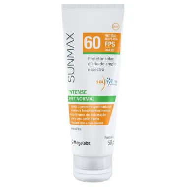 Protetor Solar Sunmax Intense FPS 60 Pele Normal a Seca / 60g