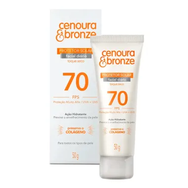 Protetor Solar Cenoura & Bronze FPS 70 Loção com 50g Frente