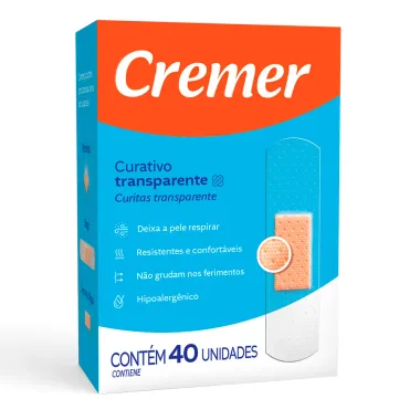 Curativo Cremer Transparente com 40 Unidades