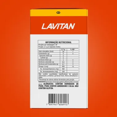 Lavitan Ômega 3 1000mg com 60 Cápsulas