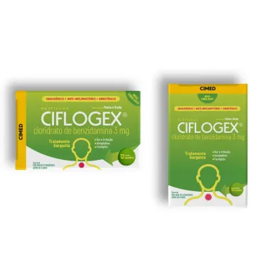 Ciflogex Pastilhas Sabor Menta Limão com 12 Unidades