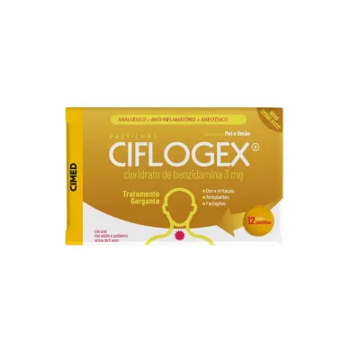 Ciflogex Pastilhas Sabor Mel Limão com 12 Unidades
