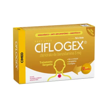 Ciflogex Pastilhas Sabor Mel Limão com 12 Unidades