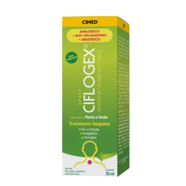 Ciflogex  1,5mg/ml Pastilha de Garganta Sabor Menta Spray com 30ml