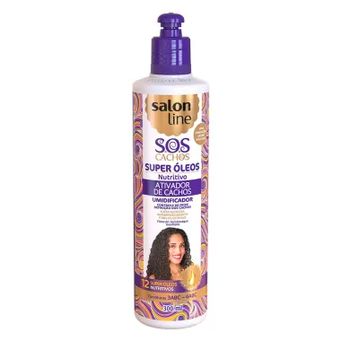 Ativador de Cachos Salon Line S.O.S 12 Super Óleos Nutritivos 300ml