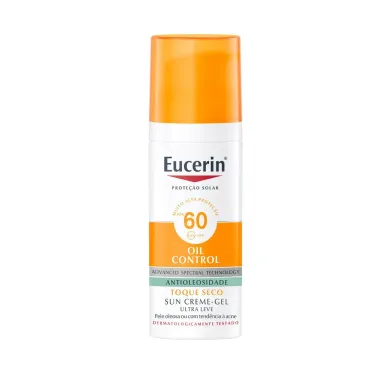Protetor Solar Facial  Eucerin Oil Control FPS 60 Antioleosidade Toque Seco Creme Gel 50ml