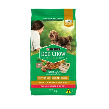 Ra&ccedil;&atilde;o Dog Chow C&atilde;es Adultos M&eacute;dios e Grandes Sabor Frango e Arroz 3kg