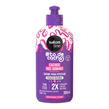 Creme de Pentear Salon Line To de Cacho Cachos dos Sonhos Fixa&ccedil;&atilde;o Natural 300ml