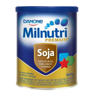 Milnutri Premium Soja Danone Pó para Preparo de Bebida com Soja com 800g