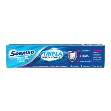 Creme Dental Sorriso Tripla Limpeza Completa 70g