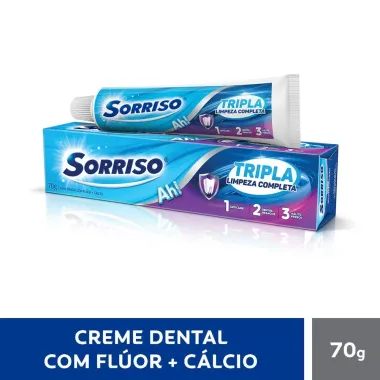 Creme Dental Sorriso Tripla Limpeza Completa 70g