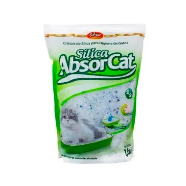 Areia Higiênica Silica Absorcat para Gato com 1,6kg