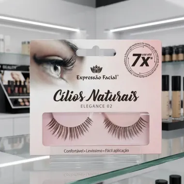 C&iacute;lios Posti&ccedil;os Naturais Express&atilde;o Facial Elegance 02 1 Par