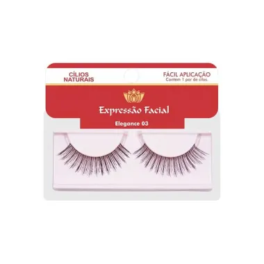 C&iacute;lios Posti&ccedil;os Express&atilde;o Facial Elegance 03 com 1 Par