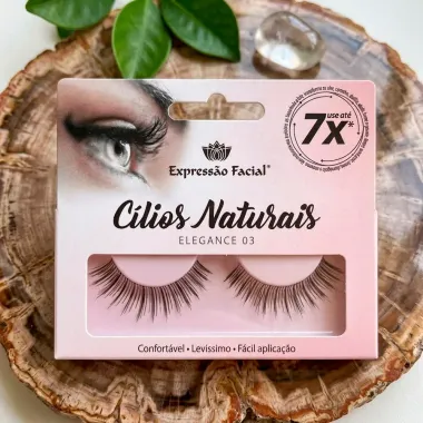 C&iacute;lios Posti&ccedil;os Naturais Express&atilde;o Facial Elegance 03 1 Par