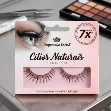 C&iacute;lios Posti&ccedil;os Naturais Express&atilde;o Facial Elegance 03 1 Par