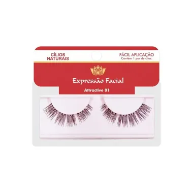 C&iacute;lios Posti&ccedil;os Express&atilde;o Facial Attractive 01 com 1 Par