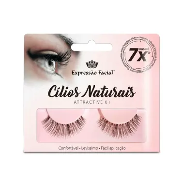 C&iacute;lios Posti&ccedil;os Naturais Express&atilde;o Facial Attractive 01 1 Par