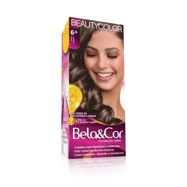 Tintura Creme Bela&Cor Louro Escuro 6.0 Kit