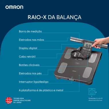 Balan&ccedil;a Digital Omron Controle Corporal (Corpo Inteiro) HBF 514-C Capacidade 150kg