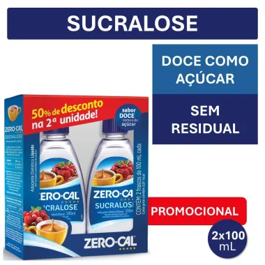 Kit Adoçante Líquido Zero Cal Sucralose 2 unidades 100ml cada