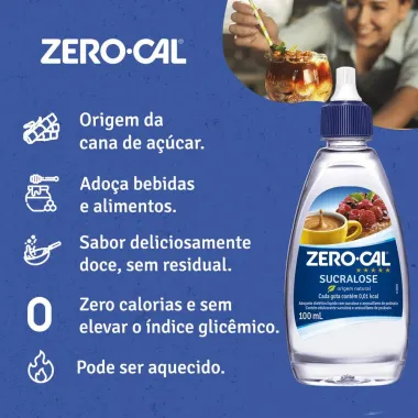 Kit Adoçante Líquido Zero Cal Sucralose 2 unidades 100ml cada