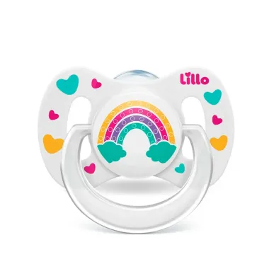 Chupeta Lillo Funny Silicone Ortodôntico 6+ Meses Girl Estampa Sortida 1 Unidade