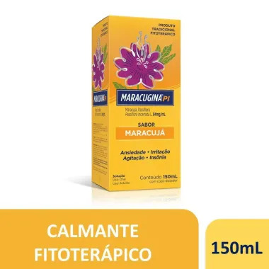 Calmante Fitoter&aacute;pico Maracugina 150 ml Sabor Maracuj&aacute; com Copo Dosador