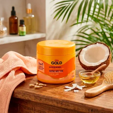 Creme Multifuncional 3 em 1 Niely Gold Nutri&ccedil;&atilde;o Incr&iacute;vel &Oacute;leo de Coco 430g