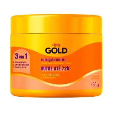 Creme Multifuncional 3 em 1 Niely Gold Nutri&ccedil;&atilde;o Incr&iacute;vel &Oacute;leo de Coco 430g
