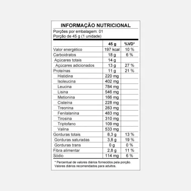Barra de Prote&iacute;na BiO2 Protein 11g de Prote&iacute;na Vegetal Alfarroba Vegana com 40g