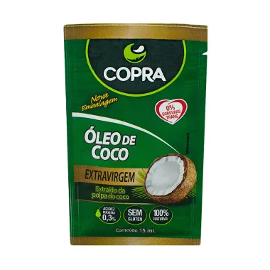 Óleo de Coco Copra Extra Virgem Sachê 15ml