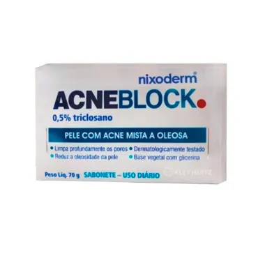 Acneblock Sabonete em Barra Pele com Acne Mista a Oleosa 70g