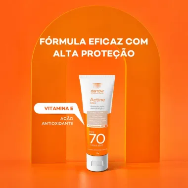 Protetor Solar Actine Colors Pele Clara FPS 70 Toque Seco 40g