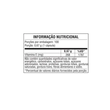 Vitamina E 400UI Sundown com 100 Cápsulas