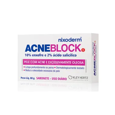 Acneblock Sabonete em Barra Pele com Acne e Excessivamente Oleosa 80g