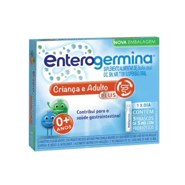 Probiótico Enterogermina Plus 5ml com 5 Frascos