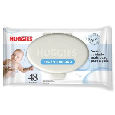 Len&ccedil;os Umedecidos Huggies Rec&eacute;m Nascido 48 Unidades