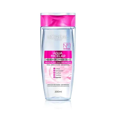 Água Micelar L'oréal Solução de Limpeza 5 em 1 200ml